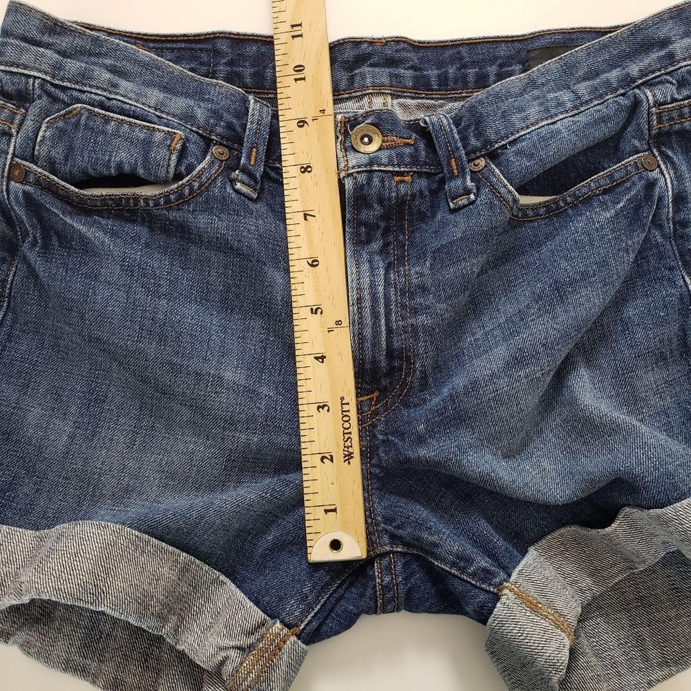 Calvin Klein Blue Jean Shorts With Rolled Hem - Picture 9 of 13